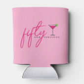 Rafraîchisseur Pour Canette 50 ans et fabuleux anniversaire rose féminin (Dos)