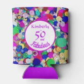 Rafraîchisseur Pour Canette 50 et fabuleux Sequin Anniversaire Can Cooler (Dos)