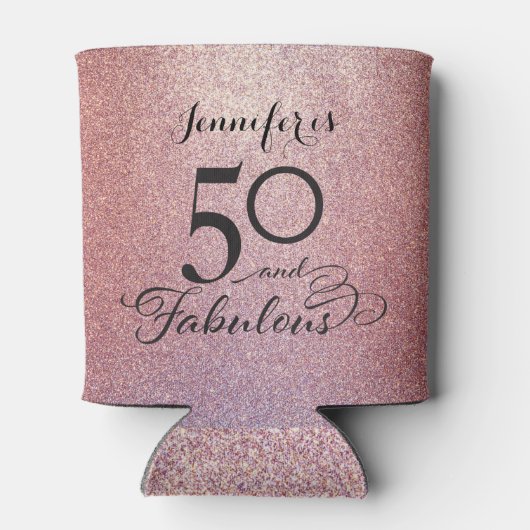 Rafraîchisseur Pour Canette 50 et Parties scintillant fabuleuse Anniversaire C (Dos)