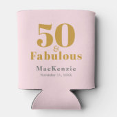 Rafraîchisseur Pour Canette 50 Fabuleux 50e Anniversaire Pink Elegant Party Fa (Dos)