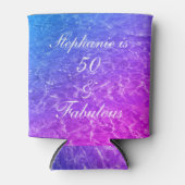 Rafraîchisseur Pour Canette 50 Fabuleux Anniversaire rose violet eau étincelan (Devant)