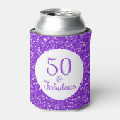 Rafraîchisseur Pour Canette 50 & Fabuleux anniversaire Sparkly Purple Parties (Can devant)