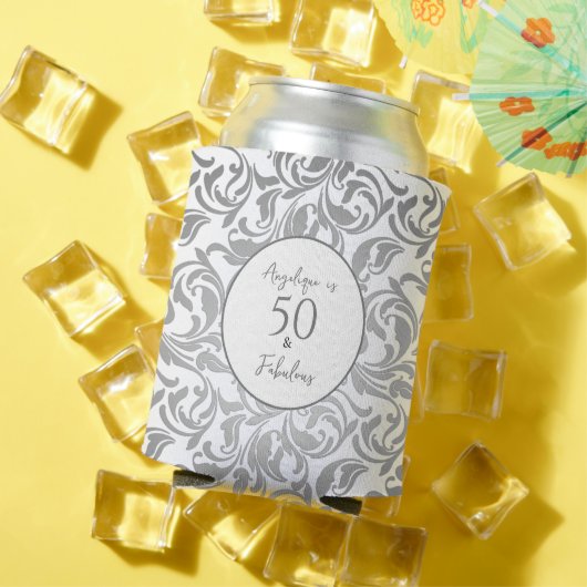 Rafraîchisseur Pour Canette 50 & Fabuleux motif fleuri d'argent décoratif (Été in situ)