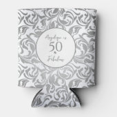 Rafraîchisseur Pour Canette 50 & Fabuleux motif fleuri d'argent décoratif (Devant)