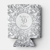 Rafraîchisseur Pour Canette 50 & Fabuleux motif fleuri d'argent décoratif (Dos)