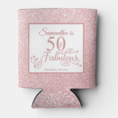 Rafraîchisseur Pour Canette 50 Fabuleux Rose Parties scintillant Élégant 50e a (Devant)