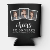 Rafraîchisseur Pour Canette 50e anniversaire 3-Photo noir noir noir script bra (Devant)