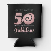 Rafraîchisseur Pour Canette 50e anniversaire - 50 et fabuleux Black & Rose Gol (Devant)