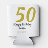 Rafraîchisseur Pour Canette 50e anniversaire ajouter nom date année noire modè (Dos)