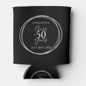 Rafraîchisseur Pour Canette 50e anniversaire Black Silver encourage à 50 ans (Devant)
