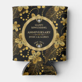 Rafraîchisseur Pour Canette 50e anniversaire de Mariage feuilles tropicaux (Devant)