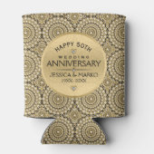 Rafraîchisseur Pour Canette 50e anniversaire du Mariage Diamants blancs et or (Dos)