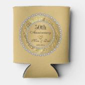 Rafraîchisseur Pour Canette 50e anniversaire du Mariage Diamonds and Gold (Devant)