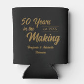 Rafraîchisseur Pour Canette 50e anniversaire du Mariage noir et or (Dos)