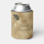 Rafraîchisseur Pour Canette 50e Anniversaire Or Floral Élégant (Can Dos)