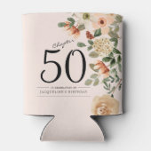 Rafraîchisseur Pour Canette 50e anniversaire Vintage Floral (Dos)