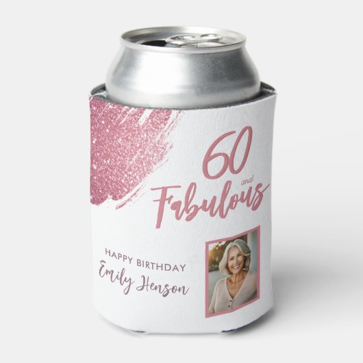 Rafraîchisseur Pour Canette 60 et fabuleux Parties scintillant rose photo 60e (Can devant)