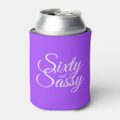 Rafraîchisseur Pour Canette 60 Sassy 60e anniversaire Bright Purple Can Cooler (Can devant)