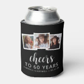 Rafraîchisseur Pour Canette 60e anniversaire 3-Photo noir noir noir script app (Can devant)