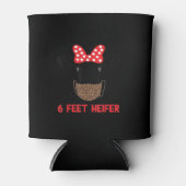 Rafraîchisseur Pour Canette 6 Feet Heifer Cow Wearing Mask Leopard Print (Devant)