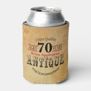 Rafraîchisseur Pour Canette 70e anniversaire, d'antan, de maturité et Vintage