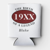 Rafraîchisseur Pour Canette 70e anniversaire personnalisé Naissance d'une lége (Devant)