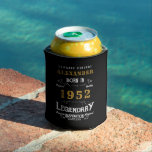 Rafraîchisseur Pour Canette 70th Birthday 1952 Vintage Black Gold Ajouter un n<br><div class="desc">Un 70ème anniversaire classique personnalisé peut plus cool design pour quelqu'un né en 1952. Ajoutez le nom à ce design vintage de style rétro noir, blanc et or pour un cadeau d'anniversaire personnalisé. Modifiez facilement le nom et l'année avec le modèle fourni. Un merveilleux cadeau d'anniversaire personnalisé. Plus de cadeaux...</div>
