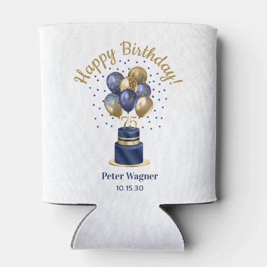 Rafraîchisseur Pour Canette 75e anniversaire de la Marine Bleu Bleu Bleu Gâtea (Dos)