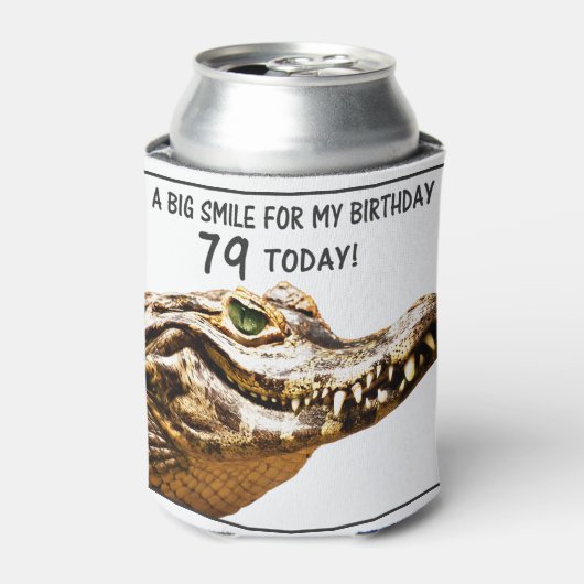 Rafraîchisseur Pour Canette 79e anniversaire Alligator Smile (Can devant)