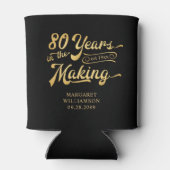 Rafraîchisseur Pour Canette 80e anniversaire Années rétro dans le nom de fabri (Dos)