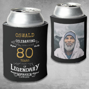 Rafraîchisseur Pour Canette 80e anniversaire Black Gold Legendary Photo