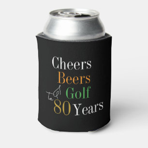 Rafraîchisseur Pour Canette 80e anniversaire Cheers Beers Golf Black Gold Part