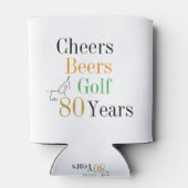 Rafraîchisseur Pour Canette 80e anniversaire Cheers Beers Golf Party (Dos)