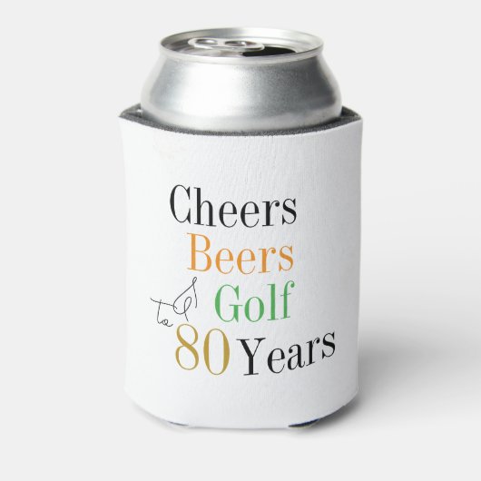 Rafraîchisseur Pour Canette 80e anniversaire Cheers Beers Golf Party (Can Dos)
