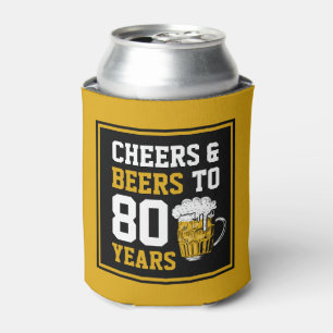 Rafraîchisseur Pour Canette 80e anniversaire Cheers & Bières à 80 ans
