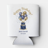 Rafraîchisseur Pour Canette 80e anniversaire Marine Blue Balloon Cake (Dos)