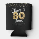 Rafraîchisseur Pour Canette 80e anniversaire Soeurs à 80 ans Black Gold (Dos)