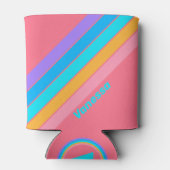 Rafraîchisseur Pour Canette 80s Neon Sunrise Stripes with Name (Dos)