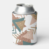 Rafraîchisseur Pour Canette 80s rétro Abstrait | les années 70 Monogramme vert (Can devant)