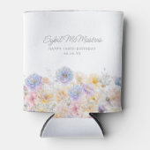 Rafraîchisseur Pour Canette 90e anniversaire de fête aquarelle Floral Custom (Devant)