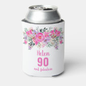 Rafraîchisseur Pour Canette 90e anniversaire floral rose peut refroidir (Can Dos)