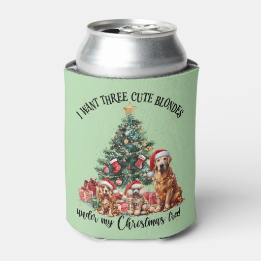 Rafraîchisseur Pour Canette A cute dog and puppy lover Christmas design (Can devant)