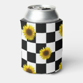 Rafraîchisseur Pour Canette À damiers et tournesol noir et blanc (Can Dos)