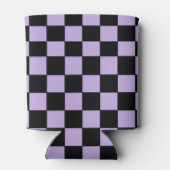 Rafraîchisseur Pour Canette à damiers Lavande et noir (Dos)