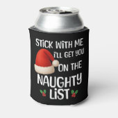 Rafraîchisseur Pour Canette A funny Christmas naughty list design T-Shirt (Can Dos)