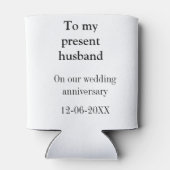 Rafraîchisseur Pour Canette À mon mari mariage anniversaire ajouter nom date m (Dos)