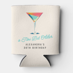 Rafraîchisseur Pour Canette A Tini Bit Ancien Martini Thème Retro 30ème Annive