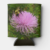 Rafraîchisseur Pour Canette Abeille sur Fleur de Chardon Nature (Devant)