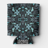 Rafraîchisseur Pour Canette Abstract Aquatic Shaded Repeating Pattern Swirls (Devant)