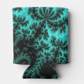 Rafraîchisseur Pour Canette Abstrait Black Green Fractal Art (Dos)